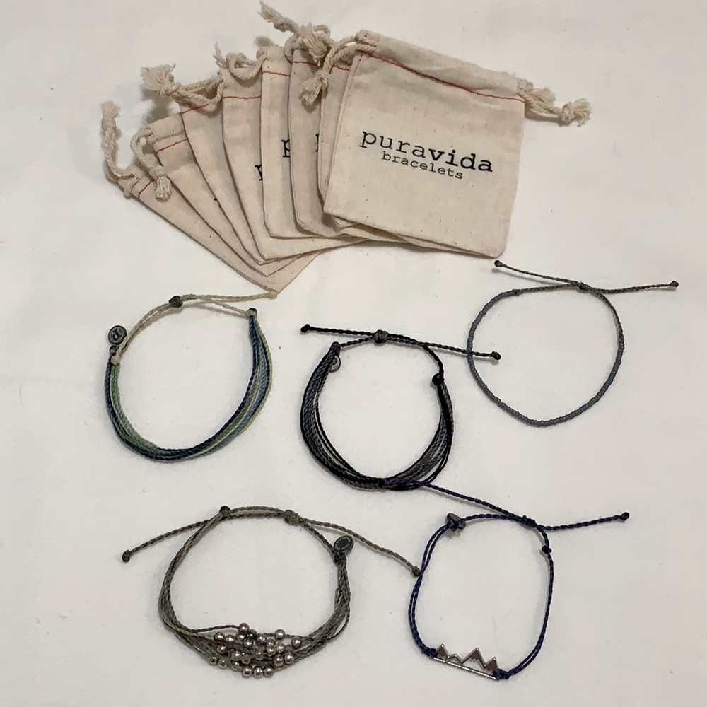 Pura Vida bracelets and bags (lot of 5)